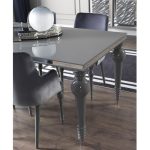 Sedia Zen vellutino grigio e gambe in tinta 2 pezzi