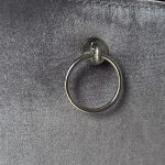 Sedia Zen vellutino grigio e gambe in tinta 2 pezzi