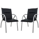 Sedia attesa sala ospiti Karisma ecopelle nera