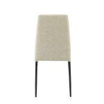Sedia da pranzo Adara in tessuto beige set 4 pezzi
