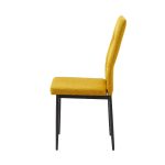 Sedia da pranzo Adara in tessuto senape set 4 pezzi