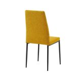 Sedia da pranzo Adara in tessuto senape set 4 pezzi