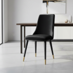 Sedia da pranzo Akustik Simphony velluto nero set 2 pezzi