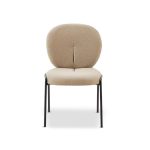 Sedia da pranzo Sirio tessuto teddy beige set 2 pezzi