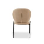 Sedia da pranzo Sirio tessuto teddy beige set 2 pezzi