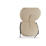 Sedia da pranzo Sirio tessuto teddy beige set 2 pezzi