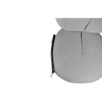 Sedia da pranzo Sirio tessuto teddy grigio set 2 pezzi