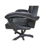 Sedia da ufficio Gaming con schienale alto e imbottitura in PVC colore nero