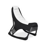 Sedia gaming Rocky con seduta imbottita in rete bicolore nero e bianco
