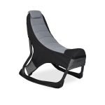 Sedia gaming Rocky con seduta imbottita in rete bicolore nero e grigio