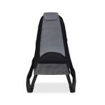 Sedia gaming Rocky con seduta imbottita in rete bicolore nero e grigio
