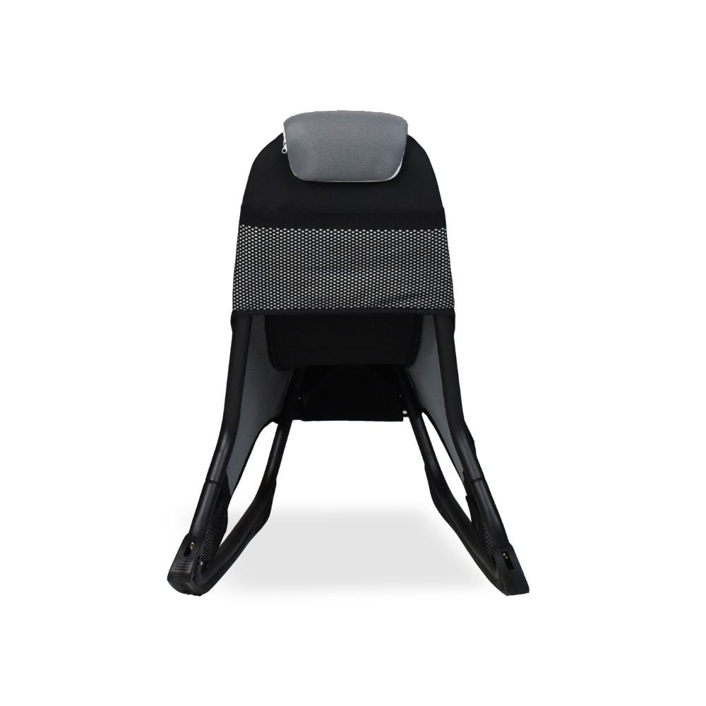 Sedia gaming Rocky con seduta imbottita in rete bicolore nero e grigio