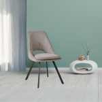Sedia imbottita Blauss in tessuto tortora set 2 pezzi