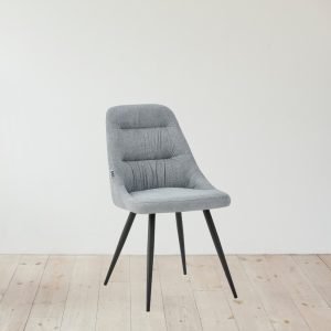 Sedia imbottita Cascade in tessuto colore grigio chiaro set 2 pezzi