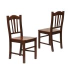 Sedia in legno con seduta in massello Silvana set 2 pezzi