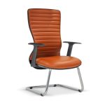 Sedia ospite ufficio Arya cuoio