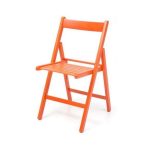 Sedia pieghevole Penelope in legno arancio set 4 pezzi