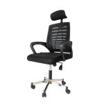 Sedia ufficio tessuto microforato nera Kizi