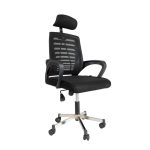 Sedia ufficio tessuto microforato nera Kizi