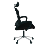 Sedia ufficio tessuto microforato nera Kizi