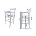 Sediolone bimbo 708 legno noce e seduta paglia