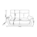 Set divani Elysio 2 e 3 posti e poltrona con recliner elettrici in tessuto G268 grigio