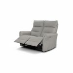 Set divani Softwave 2 e 3 posti e poltrona con recliner elettrici in tessuto G268 grigio