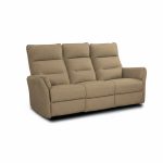 Set divani Softwave 2 e 3 posti e poltrona con recliner elettrici in tessuto G270 Camel