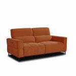 Set divani recliner Luxora 2 e 3 posti elettrici in tessuto E006 aragosta