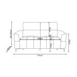 Set divani recliner Luxora 2 e 3 posti elettrici in tessuto E006 aragosta