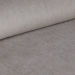 Sgabello Mey in tessuto Anka 06 tortora con gambe in metallo nere