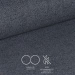 Sgabello Mey in tessuto Nordic 18 grigio scuro con gambe in metallo nere