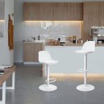 Sgabello regolabile Rand completamente bianco