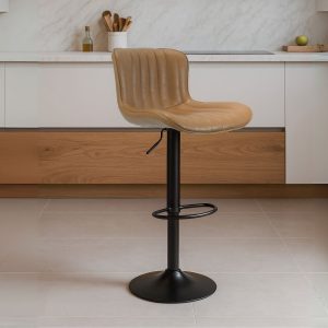 Sgabello regolabile Snas tortora con piede nero