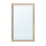 Specchiera America in legno noce con specchio in rilievo L 60 x H 105 cm.
