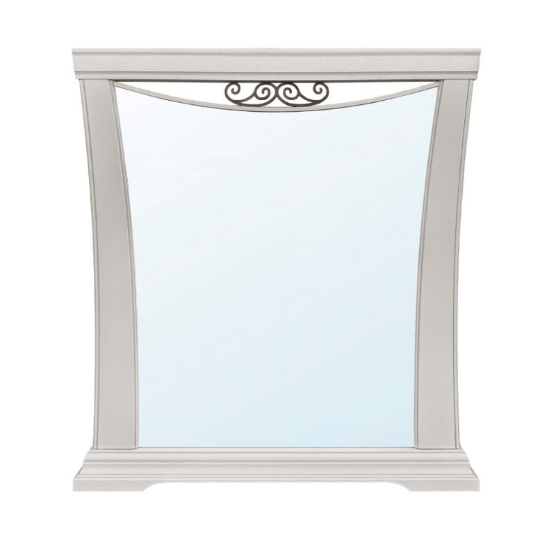 Specchiera Athena in legno con cornice curva colore avorio