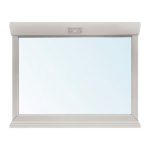 Specchiera Venere con cornice in legno dritta colore avorio