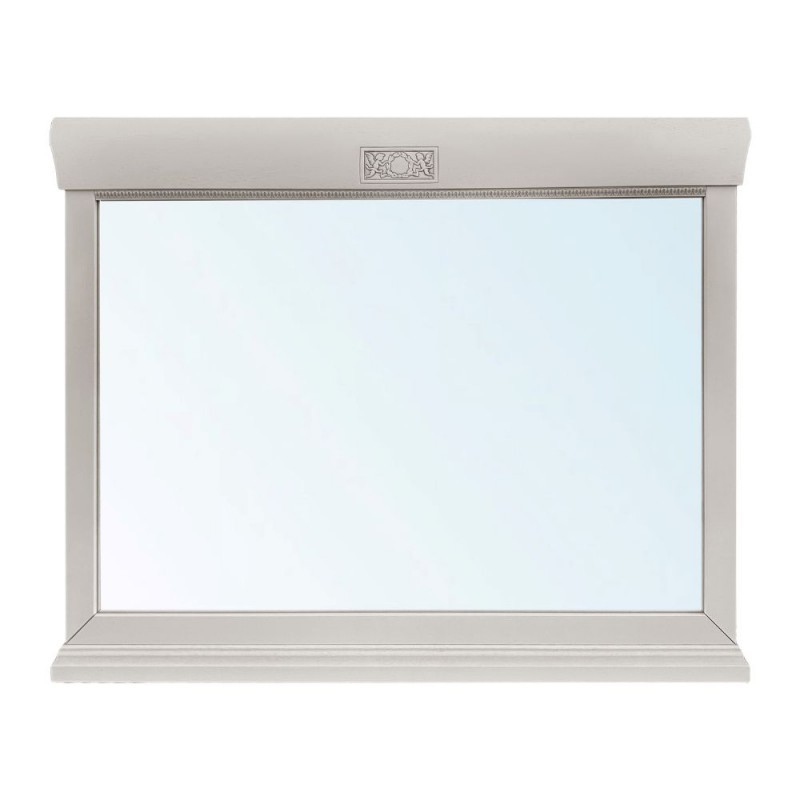 Specchiera Venere con cornice in legno dritta colore avorio