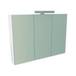 Specchiera contenitore Favignana con struttura bianca e ante a specchio