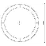 Specchio Bubble con doppia cornice in metallo oro