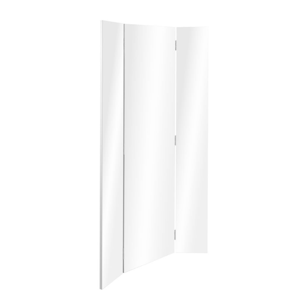 Specchio da parete Glasgow con ante laterali richiudibili colore bianco