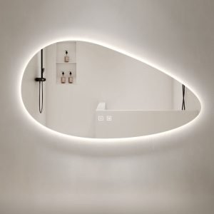 Specchio smart ovale YJ-1024 con illuminazione a LED e funzione anti-appannamento 60x90 cm.