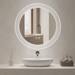 Specchio smart rotondo YJ-3001-60 con funzione anti appannamento diametro 60 cm.