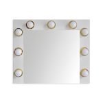 Specchio trucco Armin colore bianco con luci LED lampadine non incluse