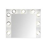 Specchio trucco Armin colore bianco con luci LED lampadine non incluse