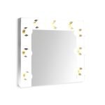 Specchio trucco Armin colore bianco con luci LED lampadine non incluse