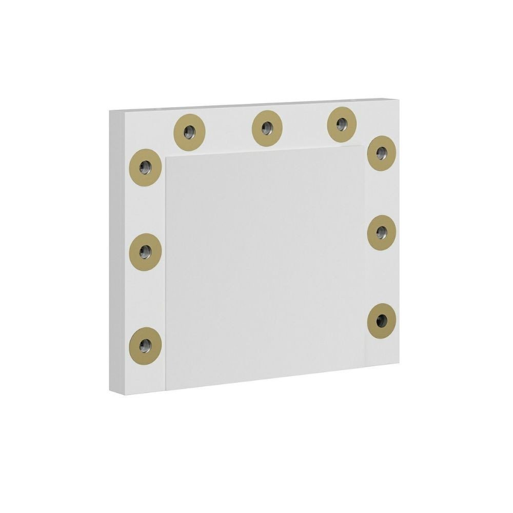 Specchio trucco Armin colore bianco con luci LED lampadine non incluse