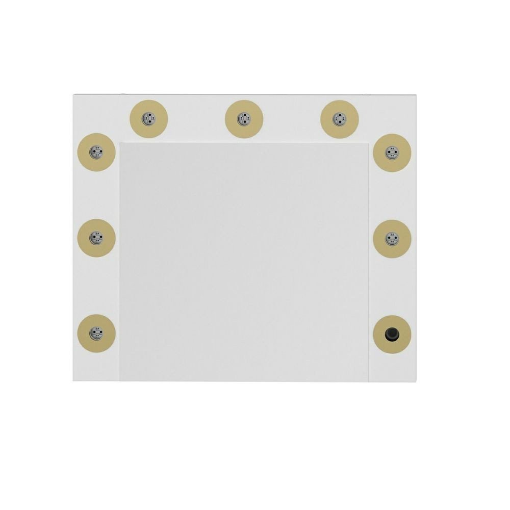 Specchio trucco Armin colore bianco con luci LED lampadine non incluse