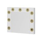 Specchio trucco Armin colore bianco con luci LED lampadine non incluse