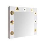 Specchio trucco Armin colore bianco con luci LED lampadine non incluse